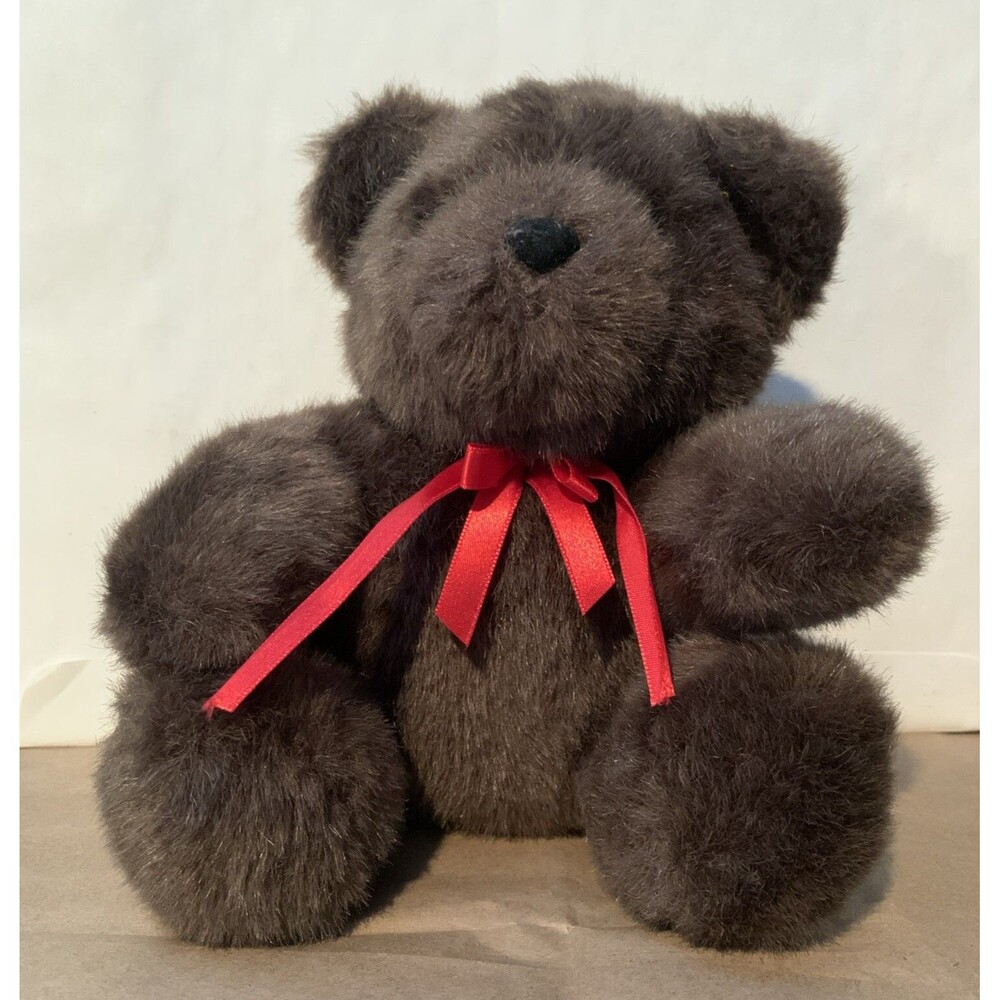 Vintage Brown Bear Plush Stuffed Animal 7 Inch 1989 International Silver Co.